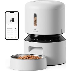 Petlibro Automatic Cat Resered ، 5G WiFi Automatic Pet Feeder مع الحفاظ على النضارة ، مغذيات القطط الموقوفة 3L للطعام الجاف ، ما يصل إلى 48 جزءًا من 10 وجبات في اليوم ، مغذية Pet Granary للقط/الكلب ، أبيض in Kuwait