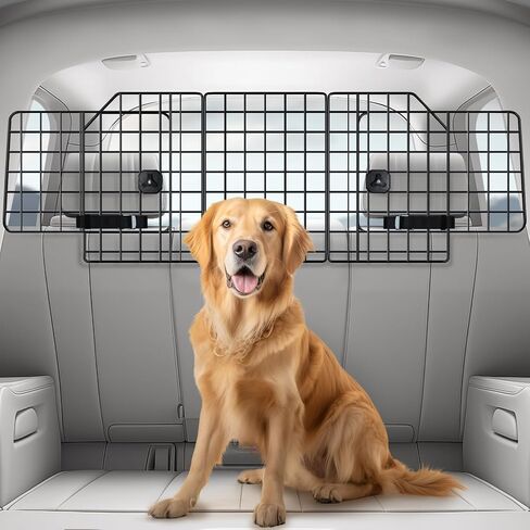 rabbitgoo Dog Car Barrier for SUV, Heavy-Duty Steel Wire Pet Gate, Foldable in Kuwait