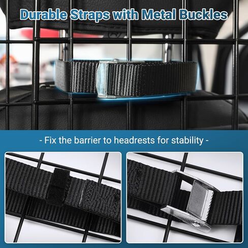 rabbitgoo Dog Car Barrier for SUV, Heavy-Duty Steel Wire Pet Gate, Foldable in Kuwait