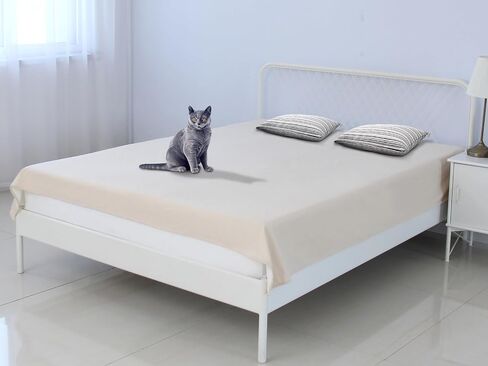 Thin Reversible Waterproof Protective Bed Cover (King Size, 100 x 96 inch), for Pets, Babies; Incontinence, Dirt, Drool in Kuwait