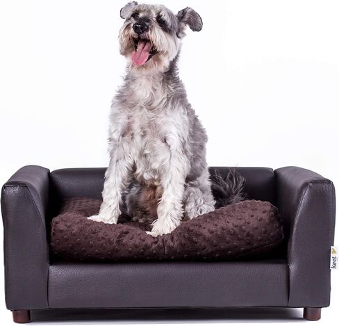 Keet Fluffy Deluxe Pet Bed Sofa Chocolate Small in Saudi Arabia