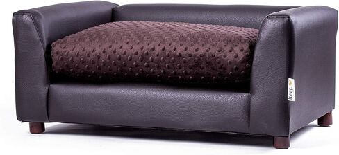 Keet Fluffy Deluxe Pet Bed Sofa Chocolate Small in Saudi Arabia