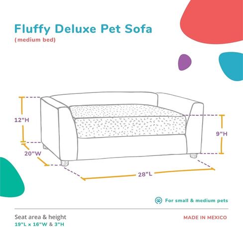 Keet Fluffy Deluxe Pet Bed Sofa Chocolate Small in Saudi Arabia