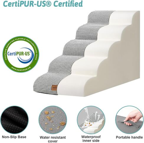 COZY KISS Dog Stairs for Small Dog 19.7" H, 4 Step Pet Ramp for Bed in Saudi Arabia