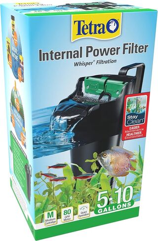 Tetra Whisper Internal Power Filter 5 To 10 Gallons, For aquariums, In-Tank Filtration With Air Pump, Black in Kuwait