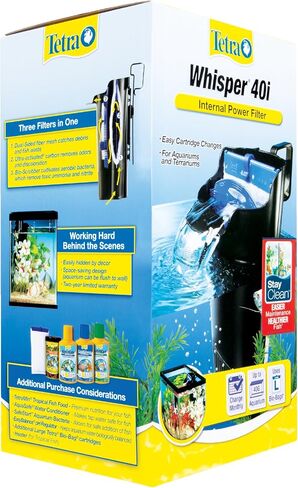 Tetra Whisper Internal Power Filter 5 To 10 Gallons, For aquariums, In-Tank Filtration With Air Pump, Black in Kuwait
