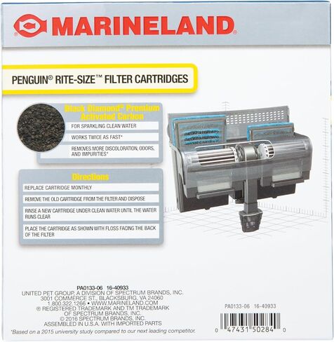 Marineland Penguin Bio-Wheel Replacement Power Filter Cartridges, For Aquarium Filtration, Rite-Size C, 6 Count in Kuwait