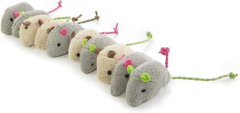 SmartyKat Skitter Critters Value Pack Catnip Cat Toys - Gray/Cream, Set of 10 in Saudi Arabia