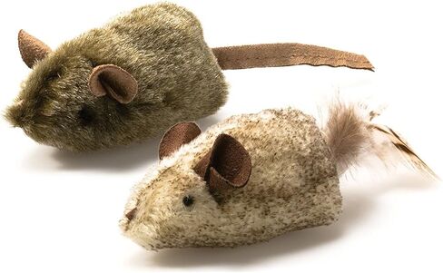 OurPet's Play-N-Squeak Twice the Mice Cat Toy, 2pc (Interactive Catnip Toy, Real Mouse Electronic Sound) in Saudi Arabia