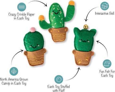 Fringe Studio "UNDER MY WINGS Cat Toy Mini Set of 3, PetShop Collection (904029) in Saudi Arabia