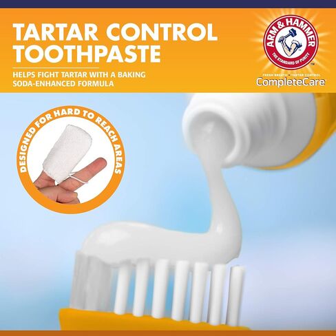 ARM & Hammer for Pets Complete Care Cat & Kitten Dental Kit | يتضمن 2.5 أوقية معجون أسنان القط الأنزيمي ، وفرشاة أسنان القط ، وفرشاة إصبع المطاط للقطط in Kuwait