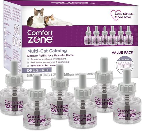 Comfort Zone Multi Cat Calming Diffuser Refill, 6 Pack of 30 Day Refills in Saudi Arabia