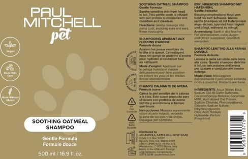 Paul Mitchell Pet Soothing Oatmeal Shampoo, Gentle Formula, 16.9 fl. oz. in Saudi Arabia