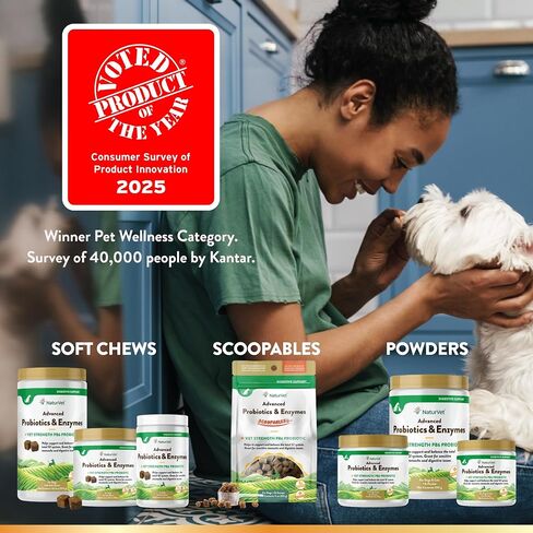 NaturVet - إنزيمات هضمية للقطط بالإضافة إلى البروبيوتيك - 60 مضغًا ناعمًا - يساعد على دعم تغيير النظام الغذائي والجهاز الهضمي الصحي - يساعد في امتصاص الفيتامينات والمعادن - كمية تكفي لمدة 30 يومًا in Kuwait