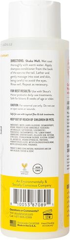 Skout's Honor Probiotic Cat Shampoo & Conditioner with Avocado Oil & Omega-3s, 97% Natural, Paraben & Sulfate-Free, Cruelty-Free, 16oz, Honeysuckle in Saudi Arabia