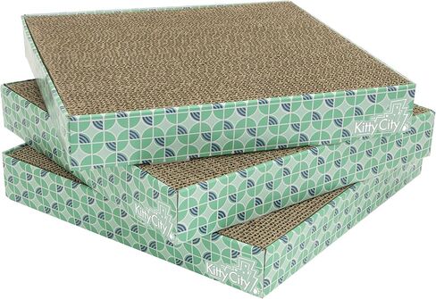 Kitty City XL Wide Cat Scratchers 3 قطع ، خدش القط ، وسادة خدش القط ، مقاطع الأبواب ، حماة الأثاث من خدش القط in Kuwait