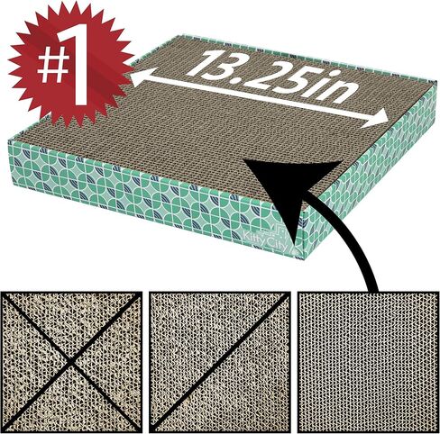 Kitty City XL Wide Cat Scratchers 3 قطع ، خدش القط ، وسادة خدش القط ، مقاطع الأبواب ، حماة الأثاث من خدش القط in Kuwait