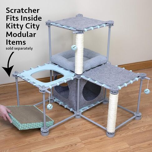 Kitty City XL Wide Cat Scratchers 3 قطع ، خدش القط ، وسادة خدش القط ، مقاطع الأبواب ، حماة الأثاث من خدش القط in Kuwait
