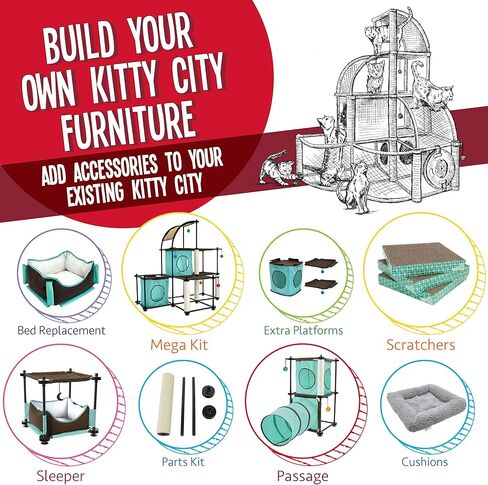 Kitty City XL Wide Cat Scratchers 3 قطع ، خدش القط ، وسادة خدش القط ، مقاطع الأبواب ، حماة الأثاث من خدش القط in Kuwait