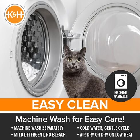 وسادة سرير للقطط ذاتية التدفئة من K&H PET Products، وسادة حرارية للقطط والكلاب ذاتية التسخين، حصيرة لتدفئة القطط للقطط الوحشية والداخلية، دقيق الشوفان/الشوكولاتة 21 × 17 بوصة in Saudi Arabia