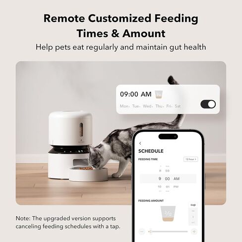 Petlibro Automatic Cat Resered ، 5G WiFi Automatic Pet Feeder مع الحفاظ على النضارة ، مغذيات القطط الموقوفة 3L للطعام الجاف ، ما يصل إلى 48 جزءًا من 10 وجبات في اليوم ، مغذية Pet Granary للقط/الكلب ، أبيض in Kuwait