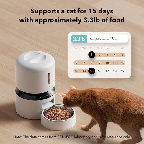 Petlibro Automatic Cat Resered ، 5G WiFi Automatic Pet Feeder مع الحفاظ على النضارة ، مغذيات القطط الموقوفة 3L للطعام الجاف ، ما يصل إلى 48 جزءًا من 10 وجبات في اليوم ، مغذية Pet Granary للقط/الكلب ، أبيض in Kuwait