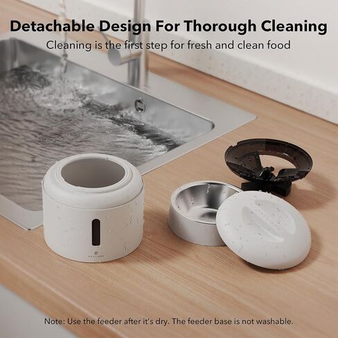 Petlibro Automatic Cat Resered ، 5G WiFi Automatic Pet Feeder مع الحفاظ على النضارة ، مغذيات القطط الموقوفة 3L للطعام الجاف ، ما يصل إلى 48 جزءًا من 10 وجبات في اليوم ، مغذية Pet Granary للقط/الكلب ، أبيض in Kuwait