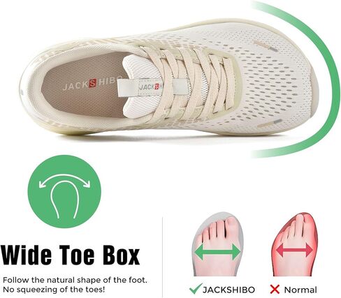 أحذية JACKSHIBO ذات مقدمة واسعة للنساء، أحذية رياضية واسعة، أحذية رياضية للتنس والتمارين الرياضية، أحذية تدريب متقاطعة، أحذية رياضية واسعة بدون منصة in Kuwait