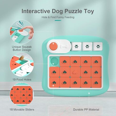 Interactive Dog Treat Puzzle Toys for IQ Training & Mental Stimulating,Fun Slow Feeder,Large Medium Small Dogs Enrichment Toys with Squeak Design in Saudi Arabia