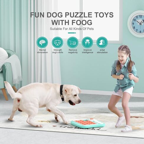 Interactive Dog Treat Puzzle Toys for IQ Training & Mental Stimulating,Fun Slow Feeder,Large Medium Small Dogs Enrichment Toys with Squeak Design in Saudi Arabia