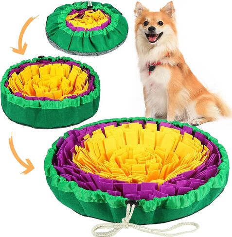Vivifying Snuffle Mat for Dogs, Interactive Sniff Mat for Slow Eating and Keep Busy, Adjustable Dog Digging Toys Encourages Natural Foraging Skills and Mental Stimulation in Kuwait
