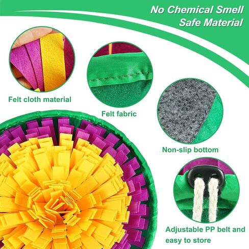 Vivifying Snuffle Mat for Dogs, Interactive Sniff Mat for Slow Eating and Keep Busy, Adjustable Dog Digging Toys Encourages Natural Foraging Skills and Mental Stimulation in Kuwait