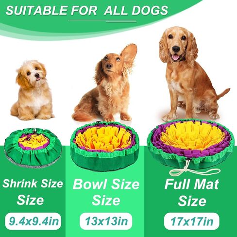 Vivifying Snuffle Mat for Dogs, Interactive Sniff Mat for Slow Eating and Keep Busy, Adjustable Dog Digging Toys Encourages Natural Foraging Skills and Mental Stimulation in Kuwait