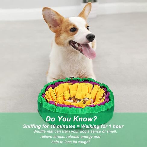 Vivifying Snuffle Mat for Dogs, Interactive Sniff Mat for Slow Eating and Keep Busy, Adjustable Dog Digging Toys Encourages Natural Foraging Skills and Mental Stimulation in Kuwait