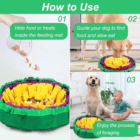 Vivifying Snuffle Mat for Dogs, Interactive Sniff Mat for Slow Eating and Keep Busy, Adjustable Dog Digging Toys Encourages Natural Foraging Skills and Mental Stimulation in Kuwait