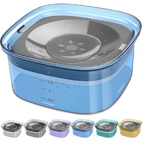 UPSKY 70oz Dog Water Bowl 2L No Spill Dog Bowl Large Capacity Spill Proof Slow Water Feeder, No Splash Dog Bowl Pet Water Dispenser Vehicle Carried Travel Slow Drinking Bowl for Messy Drinkers, Cats