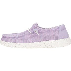 Hey Dude Wendy Stretch Sox Lilac Multi Size 5, Women’s Shoes, Women’s Slip-on Loafers, Comfortable & Light-Weight