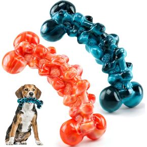 2 Pack Large Dog Chew Toys for Aggressive Chewers - Tough Dog Toys to Keep Them Busy Indestructible Super Chewer for Medium, Large Breed