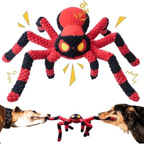 LEGEND SANDY Tough Dog Toys, Stuffed Dog Chew Toys, Large Dog Toys to Keep Them Busy, Interactive Dog Toys, Squeaky Dog Toys, Tug of War Dog Toy, Crinkle Dog Toy (Blue Octopus)