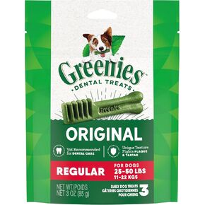 Greenies Original Regular Natural Dog Dental Care Chews Oral Health Dog Treats, 36 count (Pack of 1)