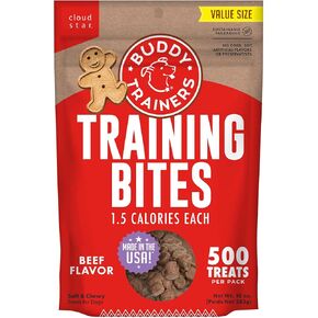 Buddy Biscuits Trainers 10 oz. Pouch of Training Bites Soft & Chewy Dog Treats Made with Bacon Flavor