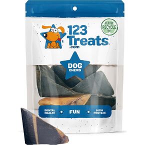 | Hooves for Dogs (25 Count) | 100% Natural Long-Lasting Beef Dog Treats Made from Beef Hoof | from Free Range, Grass Fed Cattle with NO Additives, Coloring or Chemicals.