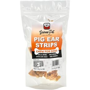 Gaines Pet Pig Ears for Dogs - Thick Cut, All-Natural Whole Ears - No Additives Or Hormones, Safe Rawhide Alternative, Dental Health, Easy to Digest, Great for Small to Large Dogs, 40 Count