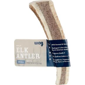 Amazon Brand – Wag Split Elk Antler, Naturally Shed, Medium (Best for Dogs 15-30 lbs)