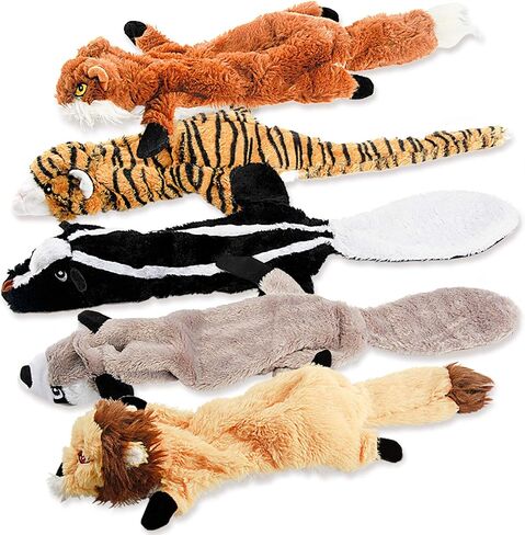 Dog Squeaky Chew Toys No Stuffing Soft Plush for Small Medium Large Breed in Saudi Arabia