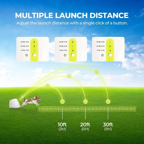 ALL FOR PAWS Automatic Dog Ball Launcher for Medium to Large Dogs, Interactive Dog Ball Thrower Mental Stimulation Dog Toys, Dog Tennis Ball Machine with Standard Tennis Balls, Rechargable & Reliable in Kuwait
