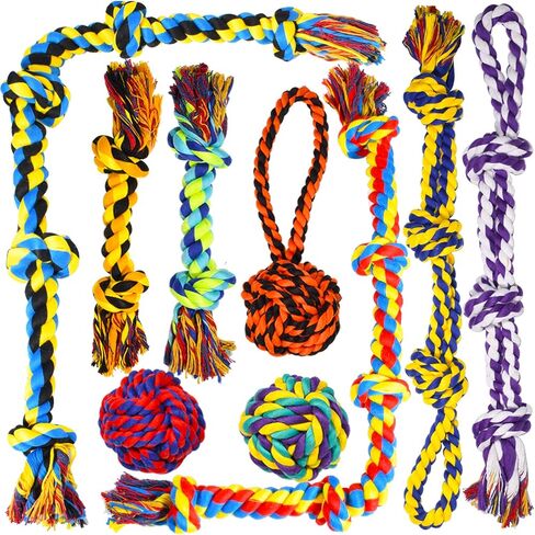 Dog Rope Toy for Large Dogs, Heavy Duty Dog Chew Toys for Aggressive Chewers, Indestructible Dog Toys for Large Dogs, Durable Cotton Tug of War Dog Rope Toys for Medium to Large Breed Teeth Cleaning in Kuwait