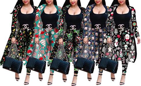 مجموعة أزياء XFT النسائية الكاجوال المكونة من قطعتين بأكمام طويلة وسروال طويل يغطي السراويل الطويلة للهالوين على شكل يقطين in Kuwait