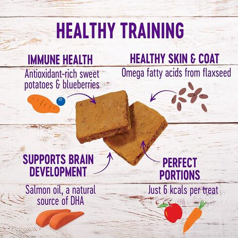 Wellness Soft Puppy Bites Dog Training Treats, Natural, Grain Free, Lamb and Salmon Recipe, 8 oz Bag in Kuwait