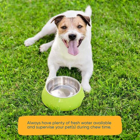 | Hooves for Dogs (25 Count) | 100% Natural Long-Lasting Beef Dog Treats Made from Beef Hoof | from Free Range, Grass Fed Cattle with NO Additives, Coloring or Chemicals. in Saudi Arabia